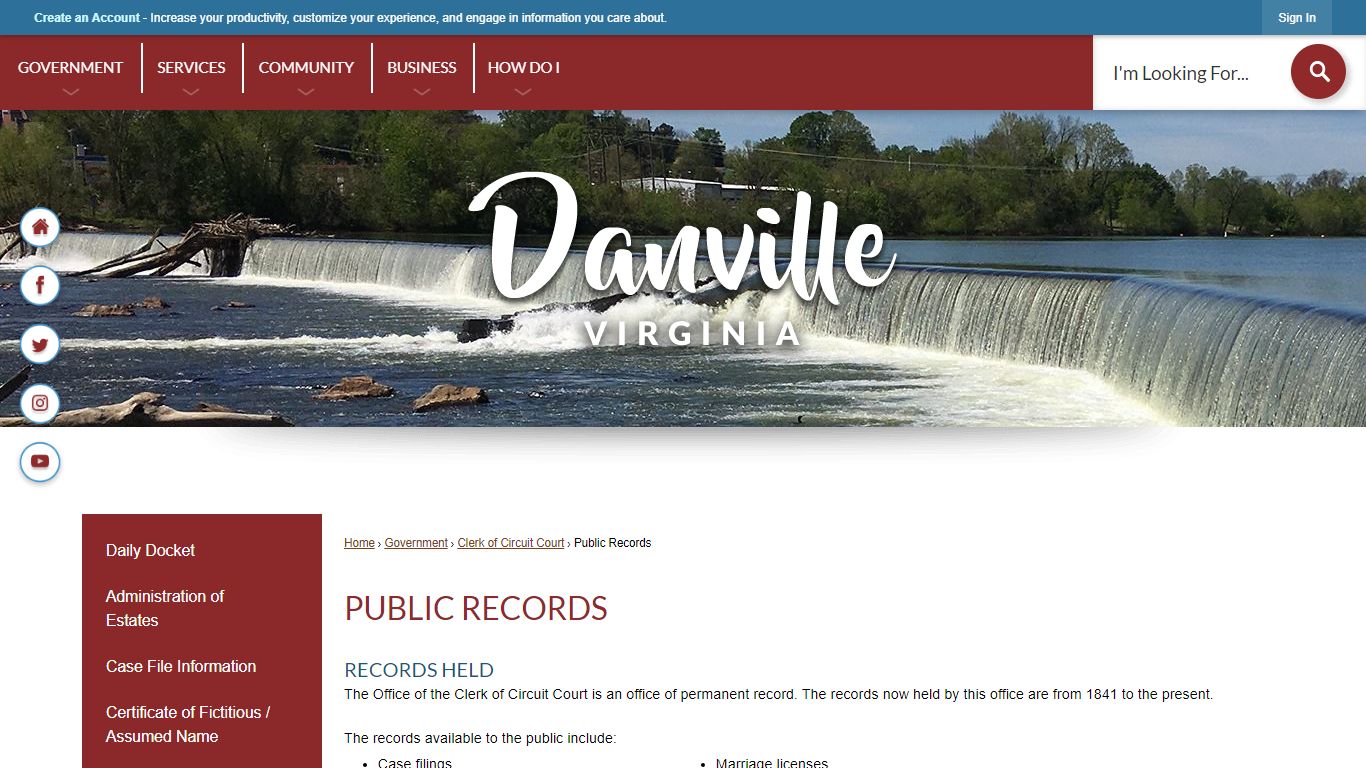 Public Records | Danville, VA - Official Website